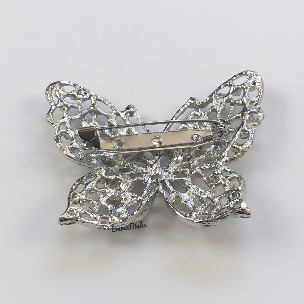 ✨3for$38 New Vintage Style Filigree Rhinestone Butterfly Brooch Pin ~ Vintage - Picture 9 of 16